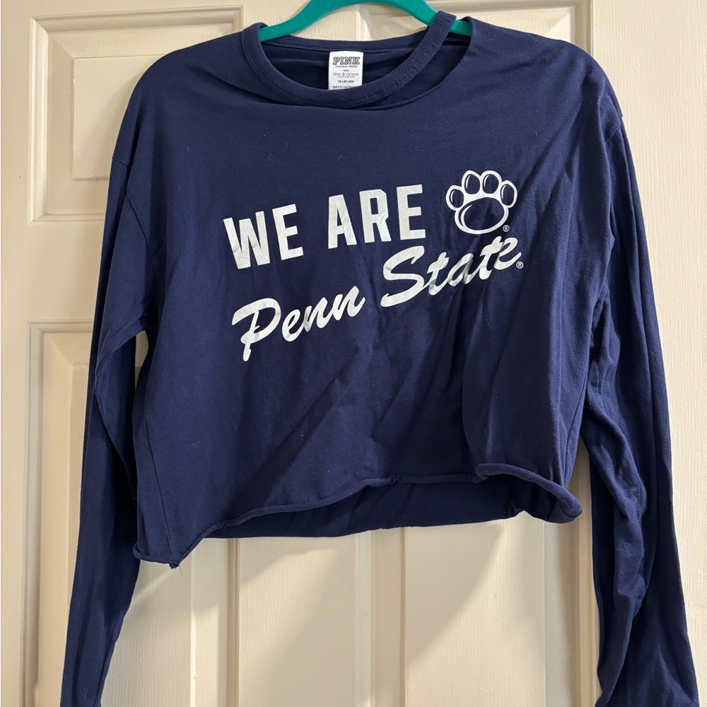 VS Penn State Navy Blue Cropped Long Sleeve